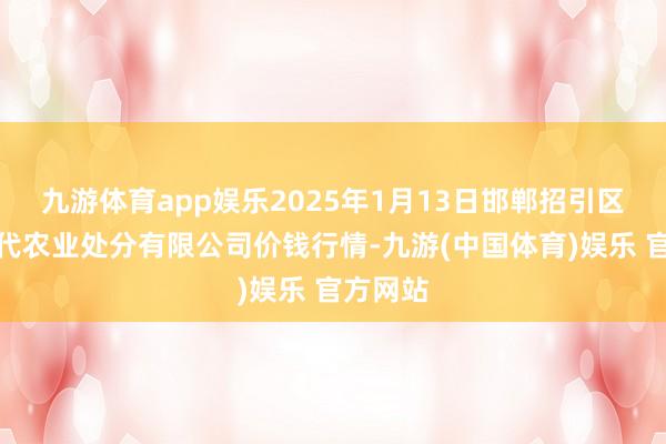 九游体育app娱乐2025年1月13日邯郸招引区滏东当代农业处分有限公司价钱行情-九游(中国体育)娱乐 官方网站